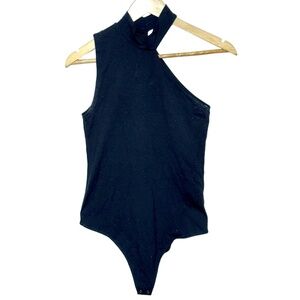 Abercrombie & Fitch Soft AF Black Nylon Sleeveless Tank Bodysuit Womens Size S